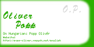 oliver popp business card