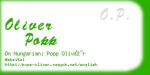 oliver popp business card